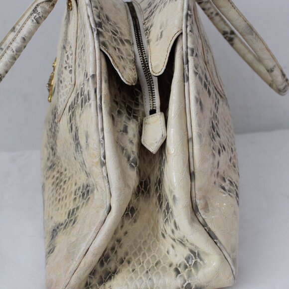 Vivienne Westwood Snake Print Leather Bowling Bag Shoulder Bag Tote Yasmine - Picture 8 of 15